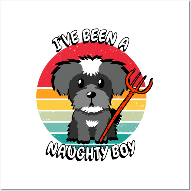 ive been a naughty boy - schnauzer Wall Art by Pet Station